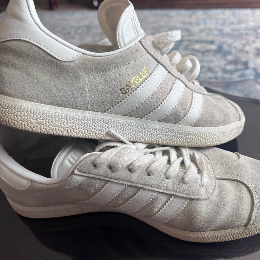Adidas Gazelle White Sneakers size 7.5 see photos
